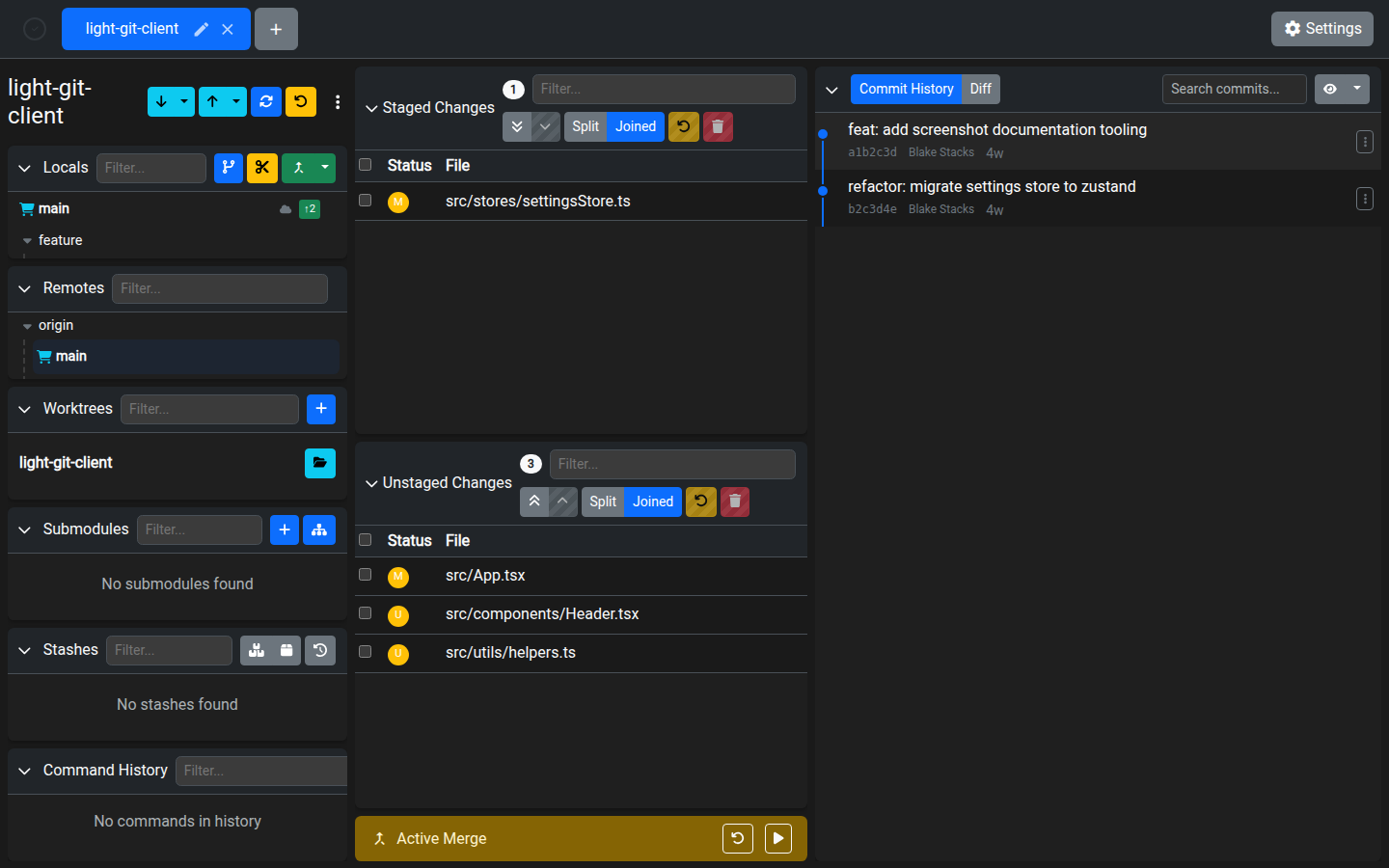 Active Merge Operation